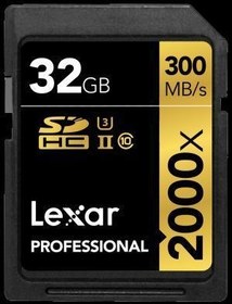 Resim Lexar 32GB 2000X 300mb/sn UHS-II SDHC Hafıza Kartı 