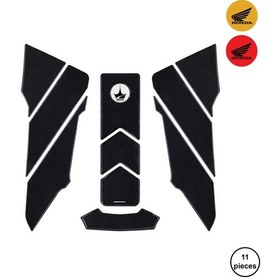 Resim Honda Nc750 2024-2025 İle Uyumlu Kaydırmaz 6d Karbon 11 Parça Tank Pad Seti Gc45 KARBON 