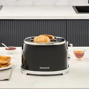 Resim Homend Vintage Breadfast 1527H 2 Dilim Kapasiteli Ekmek Kızartma Makinesi Siyah 