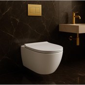 Resim TURAVİT Rondo Kanalsız Asma Klozet Rnd5512, Nkp Grande Yavaş Kapak 