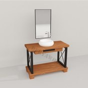 Resim Deryawood Vento Banyo Dolabı 40*100*76 Açık Ceviz Çok Renkli 