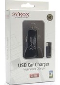 Resim Syrox 3.1A 1 Usb Giriş + Sabit Kablolu Araç Şarjı C26 