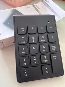 Resim XTRIKE ME Kablosuz Nümerik Tuş Takımı - 2.4GHz USB Alıcılı Harici Sayısal Klavye - Laptop ve PC Uyumlu Siyah 