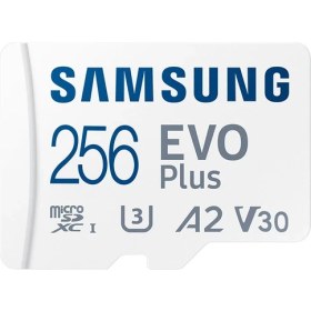 Resim Samsung Orijinal Samsung Evo Plus Mikro Sd Hafıza Kartı (2021), Kapasite: 256GB (Beyaz Mavi) 