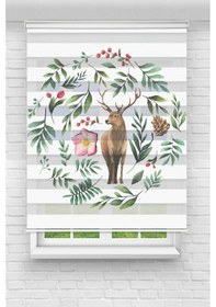 Resim Perdecizade Enxboy Ağaçdaki Kuşlar Dijital Baskılı Zebra Perde-cocuk Odası-stor Perde Renkli 