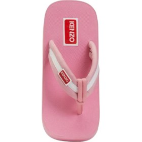 Resim Kenzo Logo-Patch Striped Flip Flops 