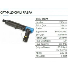 Resim Osaka Opt-P 110 Çivili Raspa 