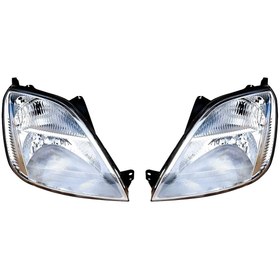 Resim Depo Fiesta Uyumlu Ön Far Lamba Takımı Sol Sağ Makyajsız Kasa 2002-2006 