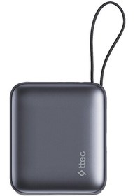 Resim Ttec 2Bb232Gr Recharger Mini LCD 10.000Mah PD 35W USB-C Dahili Kablolu Powerbank 