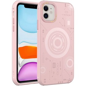 Resim Mobilzone iPhone 11 Uyumlu Zore Wireless Şarj Özellikli Desenli Hot Kılıf-Rose Gold 