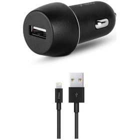 Resim Smartcharger 2.1a Araç Şarj Aleti + Lightning Kablo Siyah 