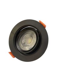 Resim Ack Ad01-00501 5w Siyah Kasa Sıva Altı Yuvarlak Led Spot Lamba Günışığı 3000k 
