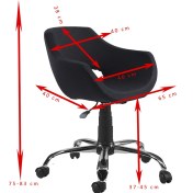 Resim Bluetick Fuşya Home Office Çalışma Koltuğu Suni Deri Metal Ayaklı Ofis Çalışma Sandalyesi TR1009 