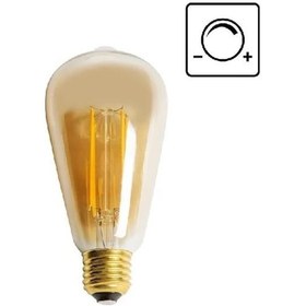 Resim Cata 6w Ct-4313 Rustik Uzun Filament Dimlenebilir Led Ampul St64 - Sarı Işık 2700k 