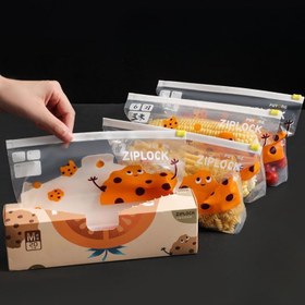 Resim ZIPLOCK Gıda Sınıfı Kapalı Poşetler, Ev Buzdolabı Depolama Alt Paketleme, Fındık Kendinden Kapamalı Dayanıklı Plastik Fermuar Taze Tutma Poşetleri, Çoklu Paket 