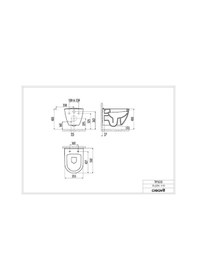 Resim Creavit Tp325 + Kc3161 Terra Asma Klozet Metal Menteşe Yavaş Kapa 