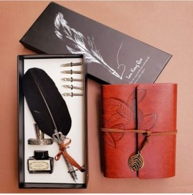Resim 90398489216121000f - Deri Hatıra Defteri Ve Divit Mürekkepli Kalem Seti 