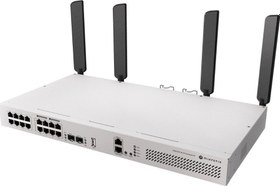 Resim CRS418-8P-8G-2S+5axQ2axQ-RM Wi-Fi 6 - 16× GbE, 8× PoE-out, 2× 10G SFP+ 