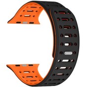 Resim Watch 38mm Uyumlu Zore Krd-124 Silikon Kordon Strap Kayış-siyah-turuncu 