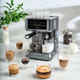 Resim Karaca Mycaffe Barista S10 Entegre Süt Hazneli Otomatik Espresso Latte ve Cappuccino Mak. Galaxygrey 