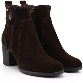 Resim Gönderi R Kadın Kahve Süet Fermuarlı Kalın Topuklu Hakiki Deri Bot Gkzb13410406 Kahve 