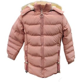 Resim Life For Moda Kız Çocuk İçi Peluş Astarlı Çıkarılabilir Kapüşonlu Su Geçirmez Mont Kaban 3021 Pudra 