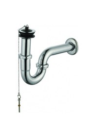 Resim Creavit Lavabo Sifonu 33 Cm Süzgeçli Krom Krom 