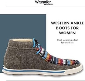Resim Wrangler Kadın Ayakkabı Retro Serape Chukka Bot Moc Parmak, Toz/Çoklu, 9.5 