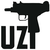 Resim nehay shop Uzi Oto Cam özel yeni sticker Siyah 13*13 Cm 