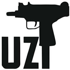 Resim nehay shop Uzi Oto Cam özel yeni sticker Siyah 13*13 Cm 