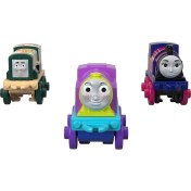 Resim Thomas Mini Serisi Tekli Oyuncak Trenler - 3'lü Set Mor-Pembe-Yeşil Tekerlek GBB49 