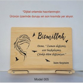 Resim Münzevi Masaüstü Ahşap Rahle/tablet/kitap Tutucu-modelr005 