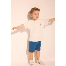 Resim DeFacto Oversize Palmiye Desenli Kısa Kollu Tişört Erkek Bebek H3513A526HS 
