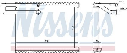 Resim NISSENS 92323 | Klima Evaporator Valfsız [310X235x38] Volvo Fh II 480 12= > 