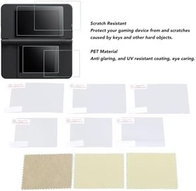 Resim Yeni 3DS Konsol El Sistemi Için Ekran Koruyucu, 3 Takım, 9H Temperli Cam, Çizilmez, Şeffaf HD Şeffaf, Oyun Makinesi Ekran Filmi 