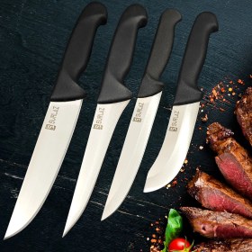 Resim SürLaz Sürmene Kasap Bıçak Seti 4 Parça Bilezikli Mutfak Bıçak Seti 