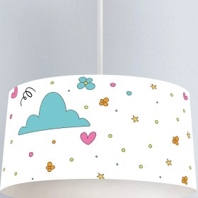 Resim instababyrooms Çocuk Odası Dijital Baskılı Dekoratif Sarkıt Avize Model 1386 