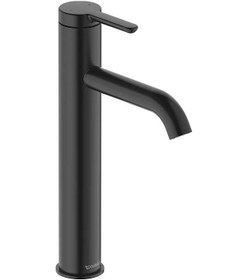 Resim Duravit C.1 Tezgah Üstü Lavabo Bataryası L Boy Mat Siyah, C11030002046 Siyah 