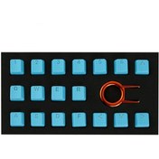 Resim Tai-Hao Rubber Gaming Aydınlatmalı Keycaps Set - 18 Keys Rubberized Doubleshot Key Caps (neon Mavi ) 