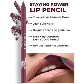 Resim Alix Avien Suya Dayanıklı Uzun Süre Kalıcı Yumuşak Dudak Kalemi Staying Power Lip Pencil 59 Plum 