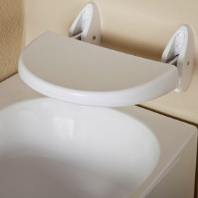 Resim Prima Nova Duvara Monte Yaşlı Ve Engelli Destek Banyo Kuvet Oturağı Beyaz 