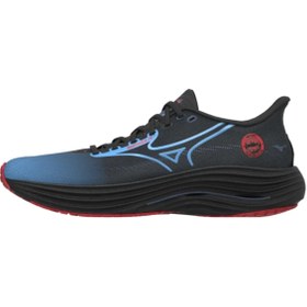 Resim Mizuno Wave Rider 29 Amsterdam Unisex Koşu Ayakkabısı Mavi / Siyah 
