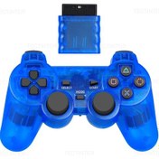 Resim Şeffaf Mavi-sony Ps2 Kablosuz Denetleyici Gamepad İçin Play Station 2 Joystick Konsolu İçin Ps2 İçin Sony Ps1 Şeffaf Renk 