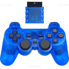 Resim Şeffaf Mavi-sony Ps2 Kablosuz Denetleyici Gamepad İçin Play Station 2 Joystick Konsolu İçin Ps2 İçin Sony Ps1 Şeffaf Renk 