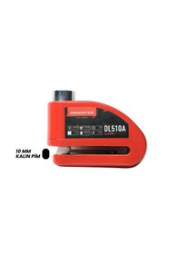 Resim Knmaster Dl510a 10 Mm Alarmlı Disk Kilidi Hatırlatma Kablosu Ve Taşıma Çantası Kırmızı Kırmızı 