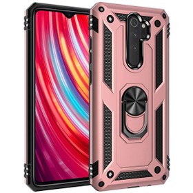 Resim Microsonic Xiaomi Redmi Note 8 Pro Kılıf Military Ring Holder Rose Gold 
