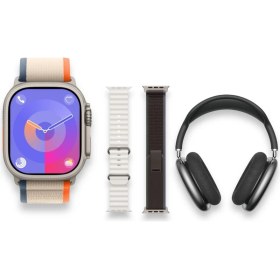 Resim Bubitechh Hk 10 Ultra 3 Max Akıllı Saat 49M 3 Kordon Kulaklık Hediyeli 