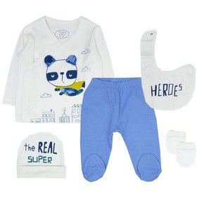 Resim Tongs Baby Hero 5'Li Zıbın Takım 0-3 Ay Hastane Çıkışı -Mavi 