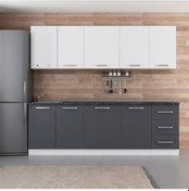 Resim Minar 245 Cm Mutfak Dolabı Beyaz Antrasit 245-A1 Beyaz 