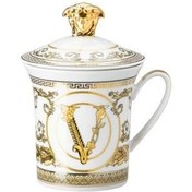 Resim Versace 30. Yıl Kapaklı Kahve Kupa Virtus Gala White 